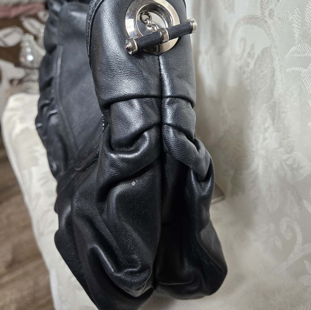 Christian Dior Vintage Black Leather Jazz Club Hobo Shoulder Bag - Picture 10 of 14